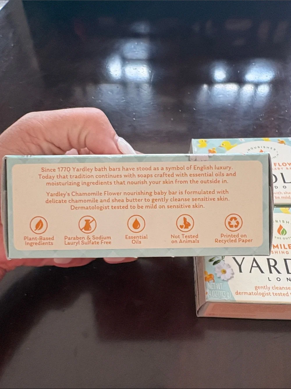 Yardley Chamomile Flower Nourishing Baby Bar -‎ 3 bars